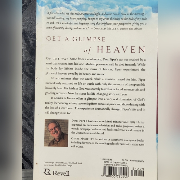 90 Minutes in Heaven Book by Don Piper - Picture 2 of 2